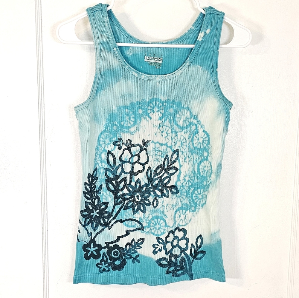 Tie-Dye Floral Tank Top - Picture 11 of 11